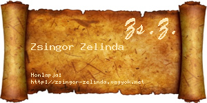 Zsingor Zelinda névjegykártya